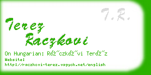 terez raczkovi business card